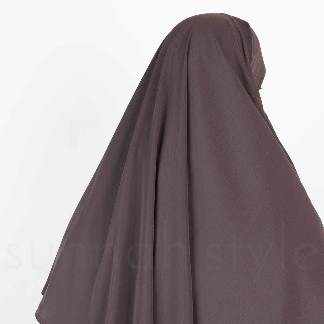 Sunnah Style Plain Diamond Khimar Mink